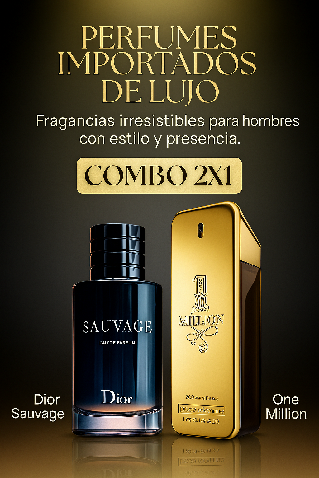 kit 2 Perfumes Importados Premium - Dior Sauvage | One Million