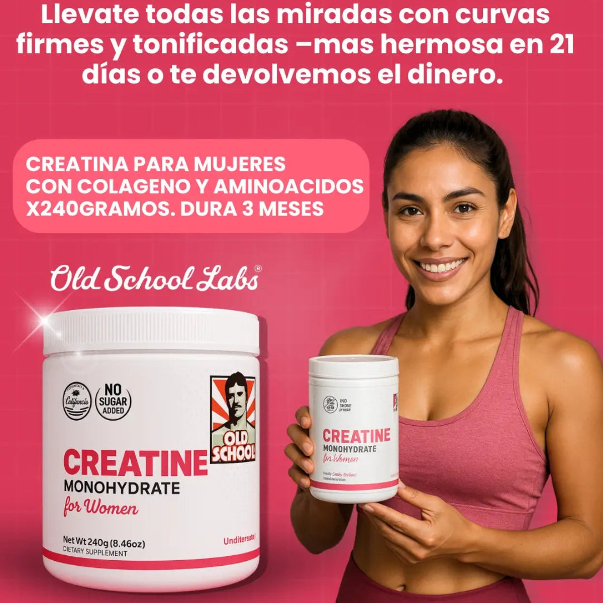 Creatine Monohydrate - Glúteos fuertes. Recuperación fácil. Belleza activa.