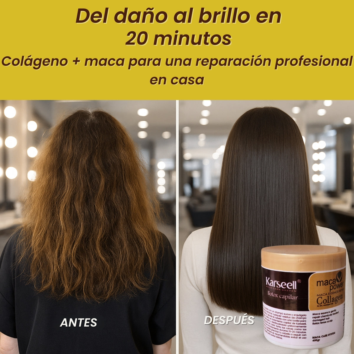 PROMOCIÓN 2 X 1 - Karseell 🌟 Nutrición pura, brillo real 😍🔥 Mascarilla capilar + aceite de argán