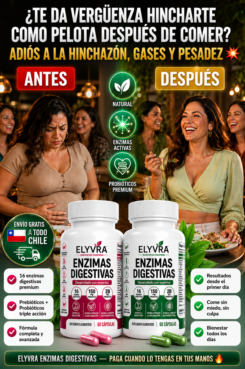 🚨 ¿TE DA VERGÜENZA HINCHARTE COMO PELOTA DESPUÉS DE COMER? ADIÓS A LA HINCHAZÓN, GASES Y PESADEZ