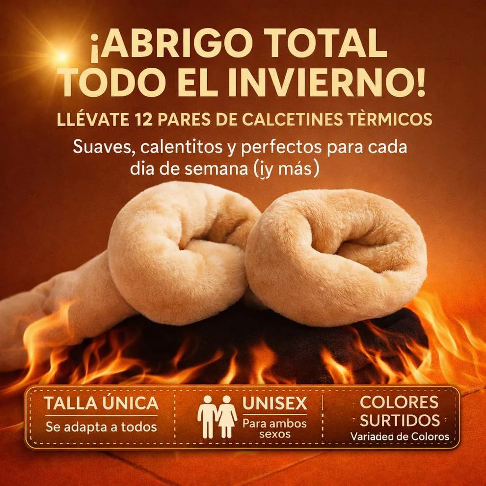 🔥Calcetines Térmicos para Invierno❄️ | Pack x12 calcetines colores Surtidos