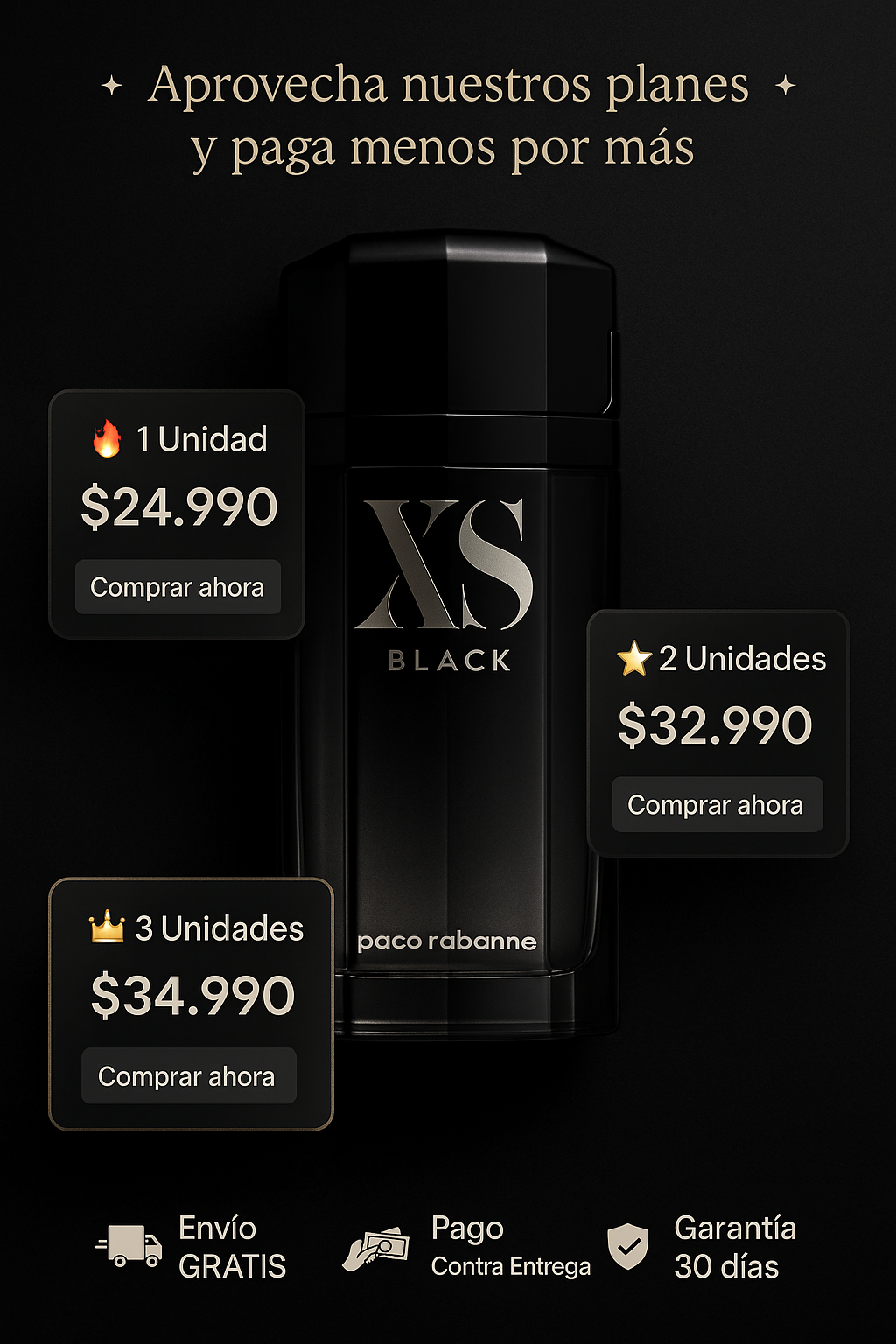 Xs Black Formato Antiguo Paco Rabanne 100Ml Hombre Edt