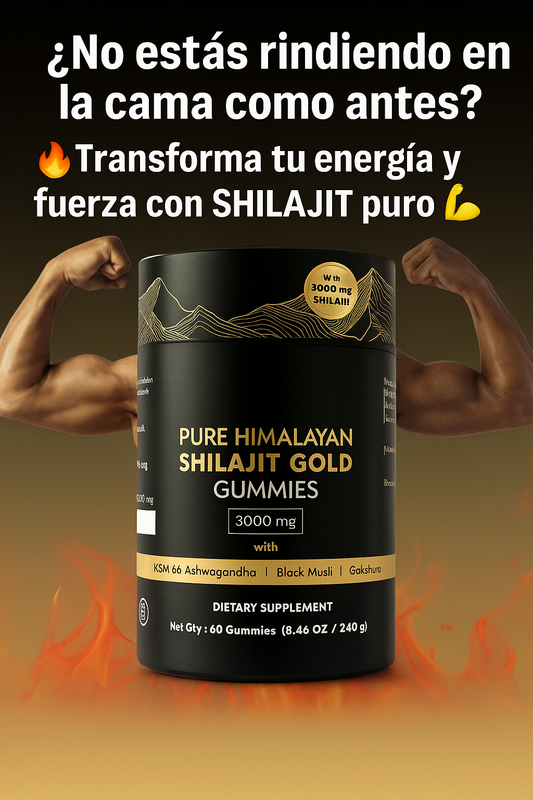 ShilajitGold – Gomitas de Shilajit Puro del Himalaya para Energía y Vitalidad