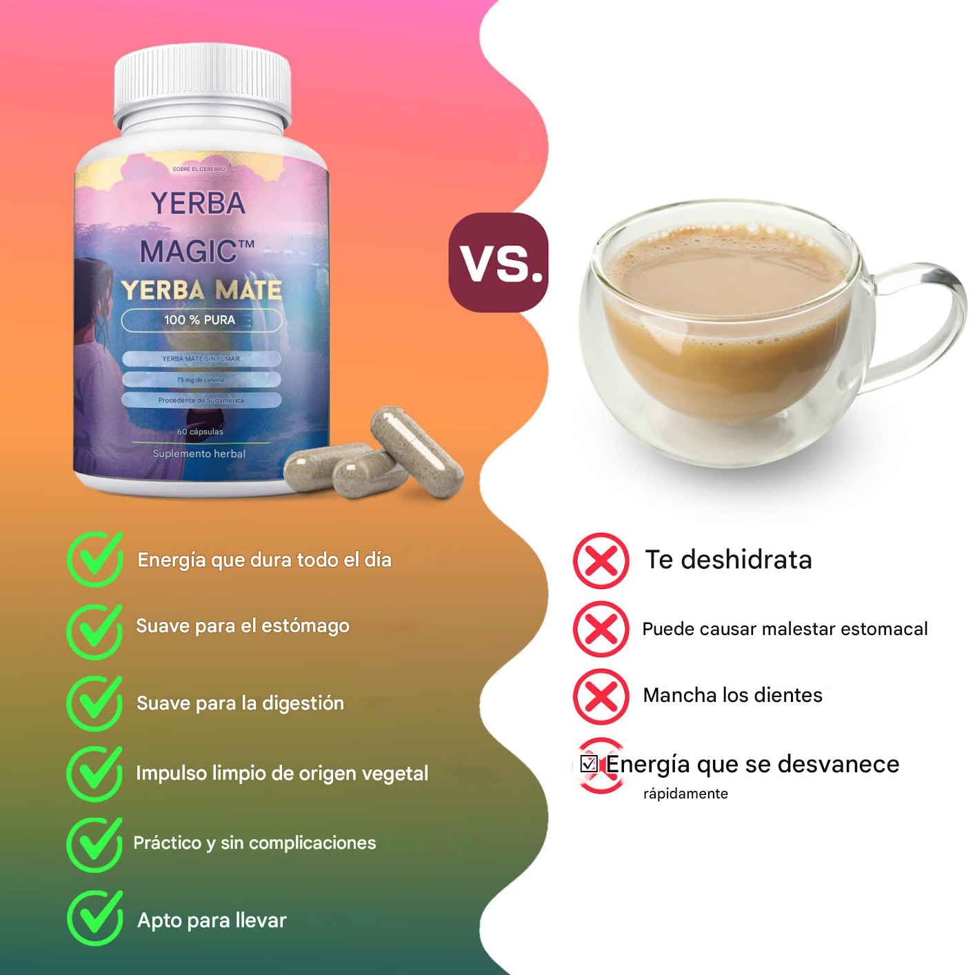 🌿💊 Yerba Magic – Cápsulas 100 % Yerba Mate 💥🧠