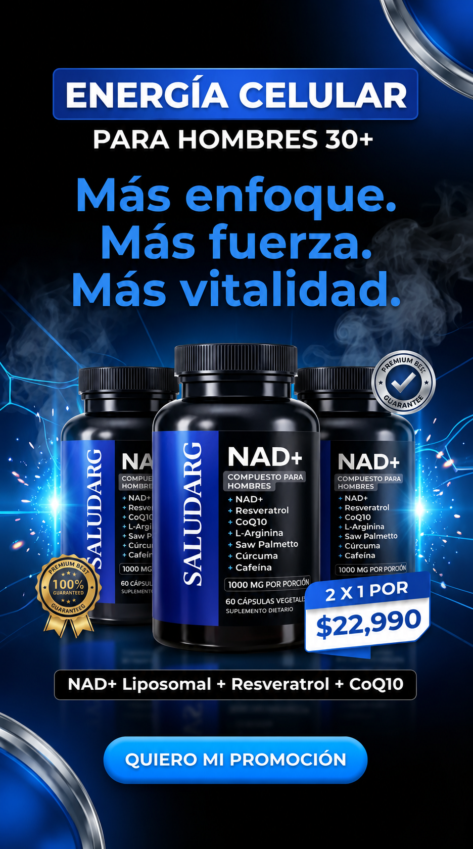 🔥OFERTA 2 X 1🔥 | NAD+ LIPOSOMAL — ENERGÍA Y BIENESTAR DESDE EL INTERIOR ⚡💙