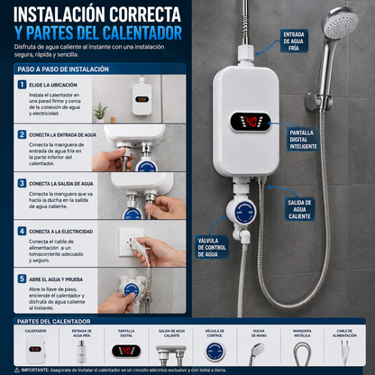 CALENTADOR DE AGUA AL INSTANTE🚿 | 🔥50% DE DESCUENTO🔥
