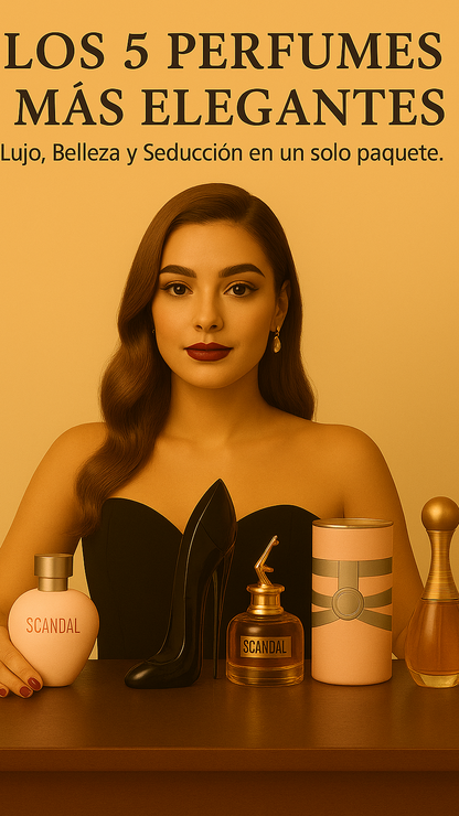 KIT 5 MEJORES PERFUMES 2026 - J'ADORE + GOOD GIRL + SCANDAL + YARA LATTAFA + ARIANA GRANDE