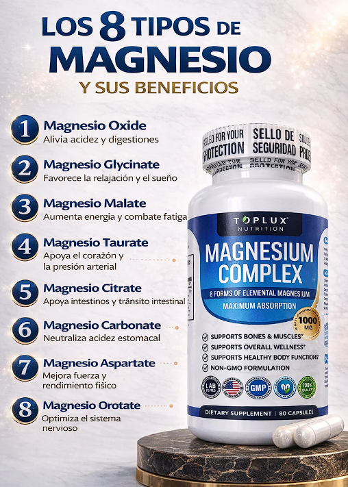 🔥OFERTA 2x1 - Magnesium Complex 1000 mg ORIGINAL ✨8 tipos de magnesio en 1