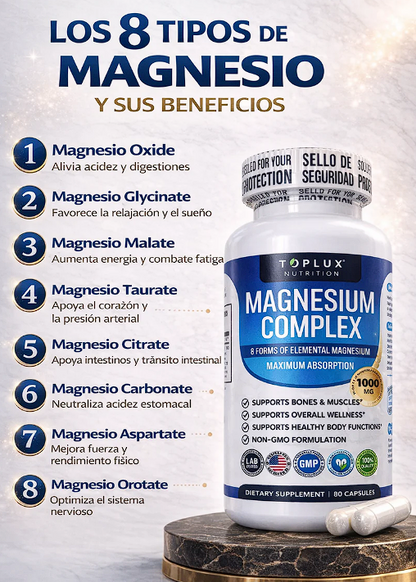 🔥OFERTA 2x1 - Magnesium Complex 1000 mg ORIGINAL ✨8 tipos de magnesio en 1