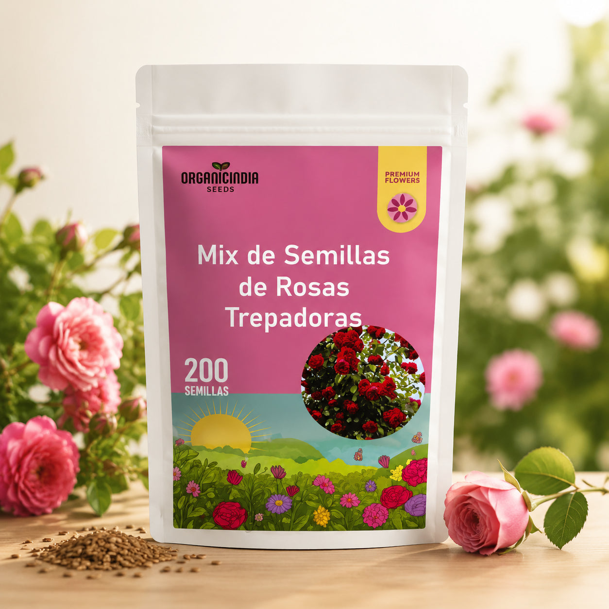 Semillas de Rosa Trepadora X 200 Semillas aprox. (5gr.)