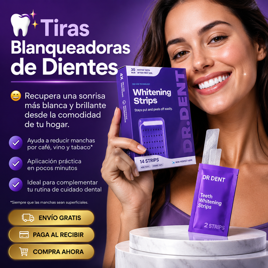 🦷✨ Tiras Blanqueadoras de Dientes: ¡Recupera una Sonrisa Más Blanca y Radiante! 😁 🔥50% DE DESCUENTO🔥
